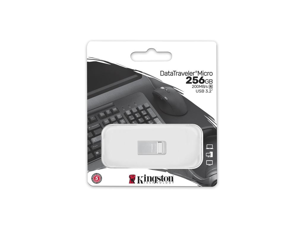 KINGSTON USB DISK DataTraveler Micro 256GB USB 3.2, 200MB/s Read, Premium Metal Design